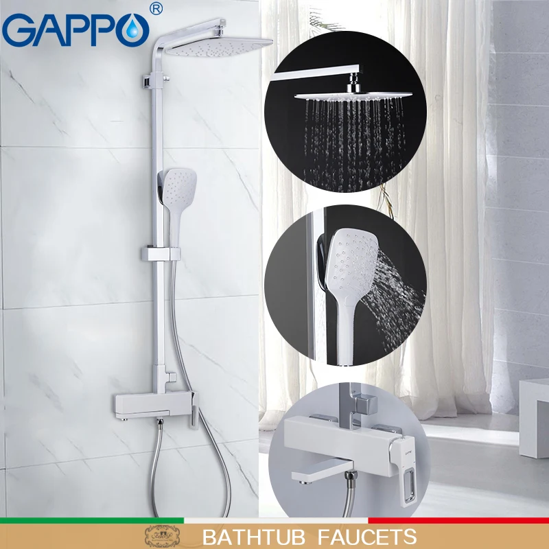 

GAPPO bathtub faucet wall mounted torneira do anheiro faucet bathtub chrome massage shower set bathroom rainfall mixer shower