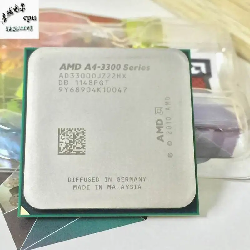 AMD APU A4 3300 cpuprocessor двухъядерный настольный разъем 905pin FM1 2.5 ГГц 1 МБ 65 Вт ad3300ojz22hx Integrated