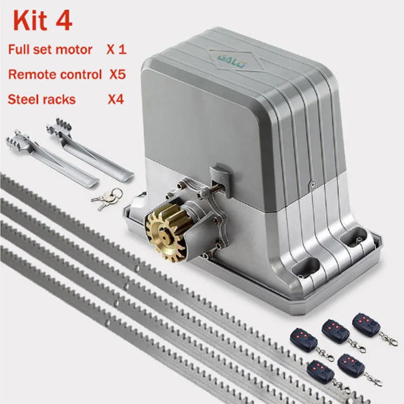 kit4 Превосходное использование Стальных стоек на молнии, передвижные ворота, открытые двери, автоматизация, прокатные раздвижные ворота, машина, морозостойкие с набором стеллажей - Цвет: kit4