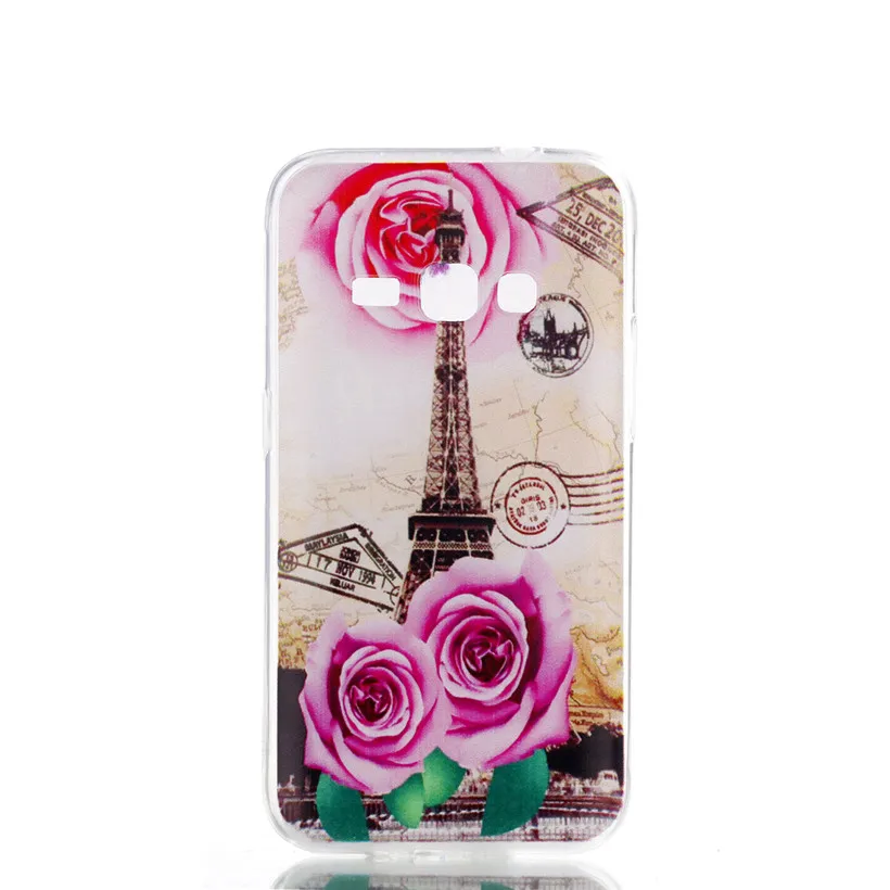 HEMASOLY Case For Samsung Galaxy J1 2016 J120F J120H J120M Silicone Soft TPU Flower Protective Back Cover |