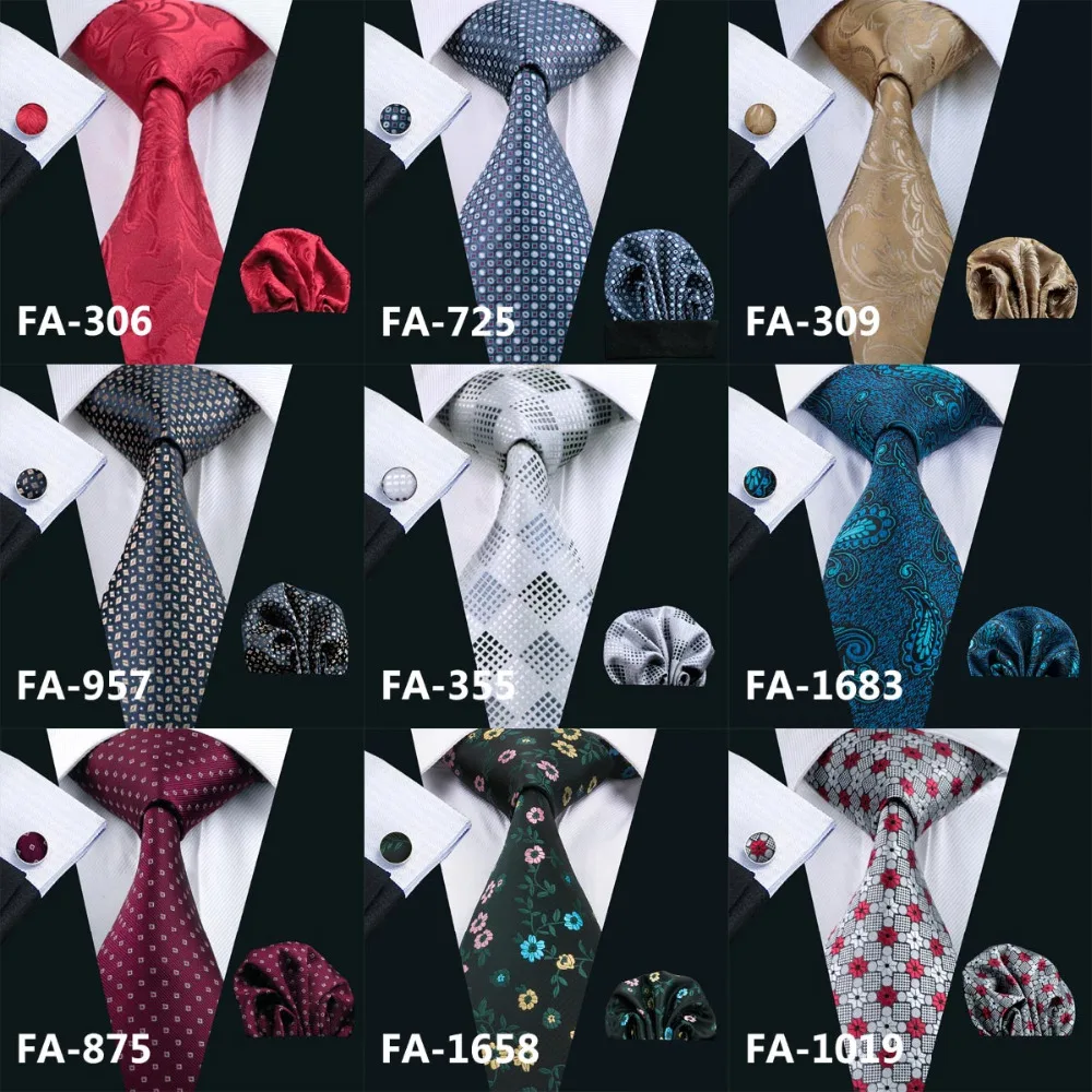 Мужской комплект из галстука и запонок черно-белый жаккардовый тканый галстук |