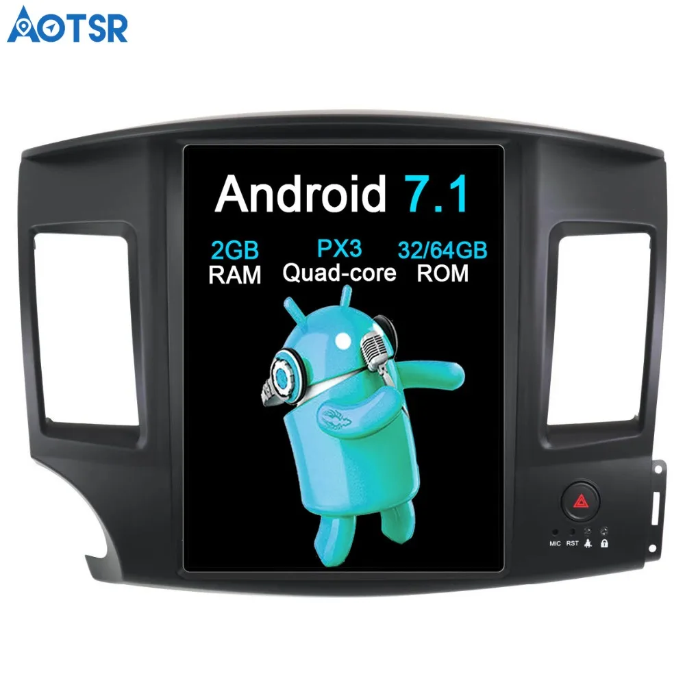 Автомобильный мультимедийный плеер Aotsr Android 7 1 без DVD плеера GPS навигации для Mitsubishi