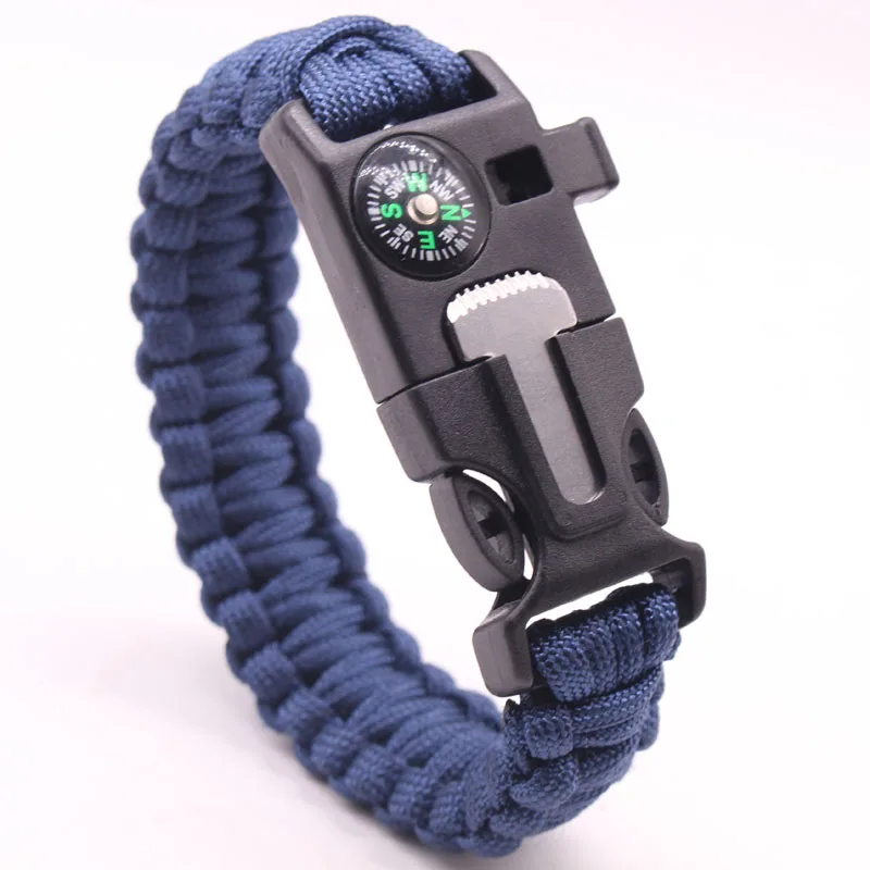 Surival Paracord браслет Для мужчин Открытый Отдых оборудовать t тканые парашют плетеной
