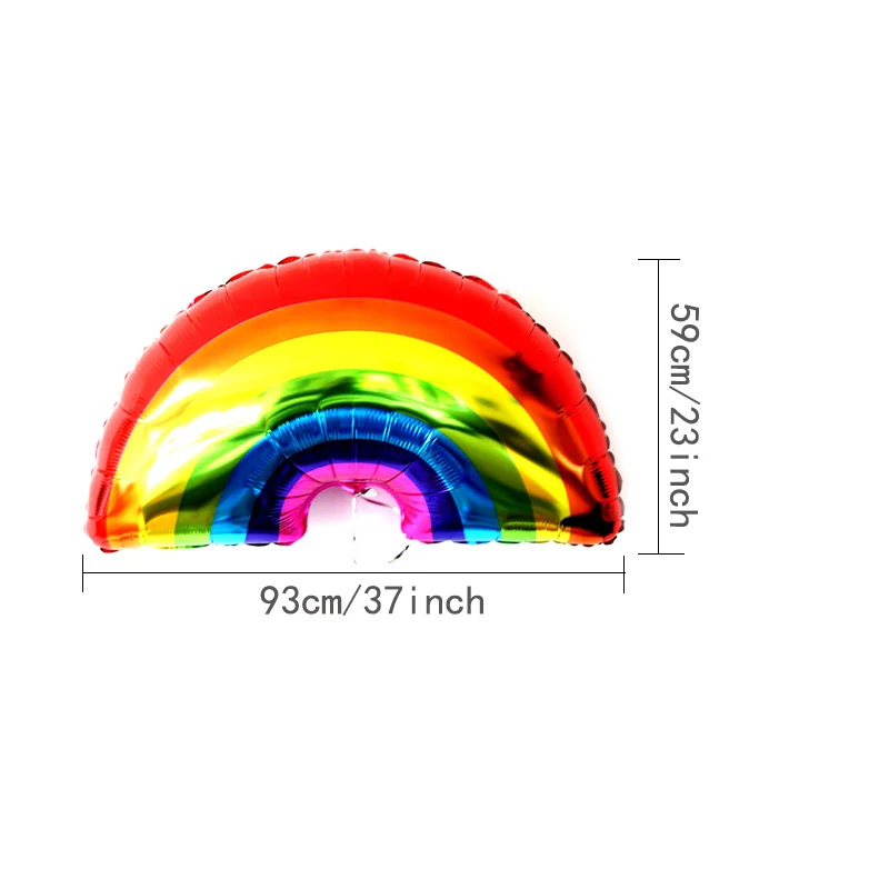 Rainbow Летние вечерние воздушные шары из фольги с большим радужным мороженым для девочек, для вечеринки в честь Дня рождения, конфет, сладкий розовый шоколад, украшение для торта, балон - Цвет: Rainbow