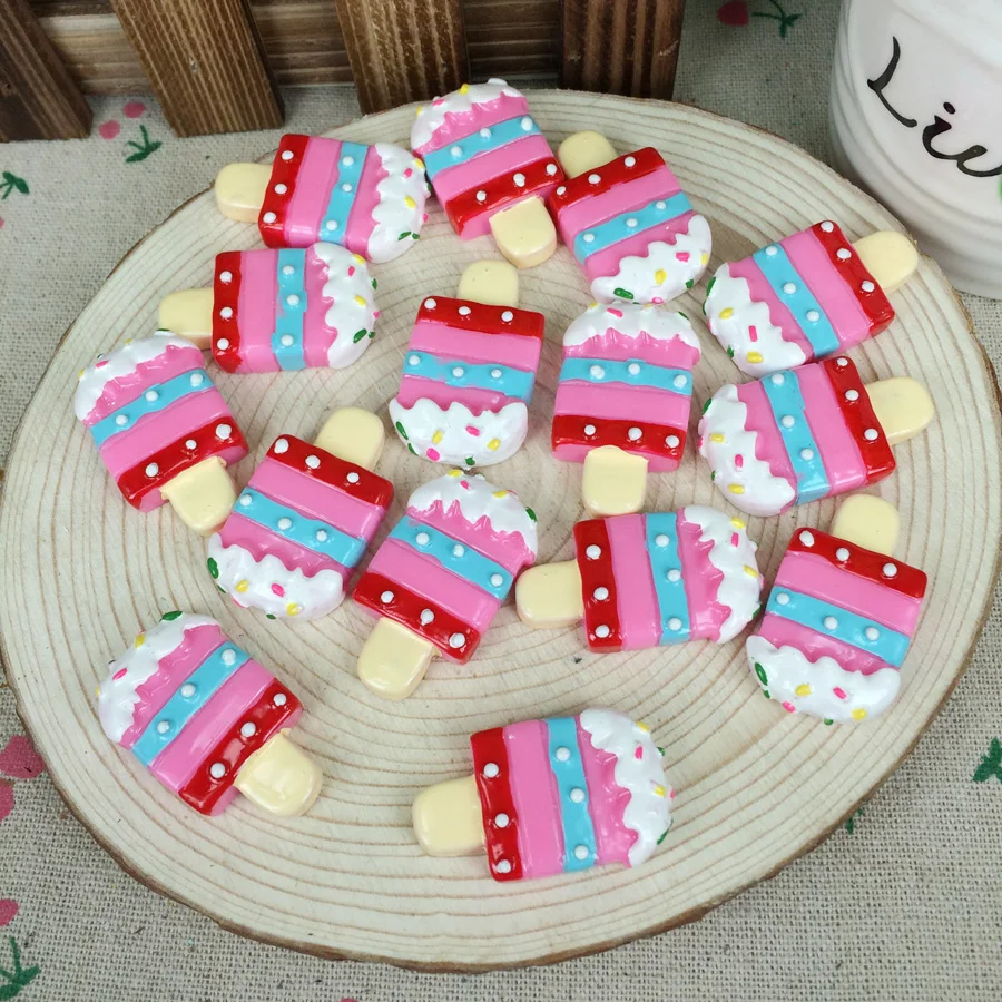 

Kawaii плоские "сделай сам" Искусственные Еда Крем Смола Кабошоны с плоской обратной стороной Скрапбукинг Украшение аксессуары для украшения: ...