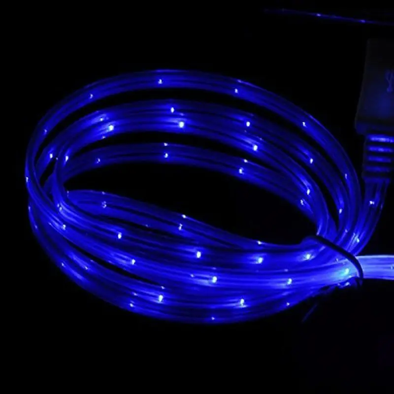 USB кабель со светодиодной подсветкой и улыбкой для Iphone 5 6S 7 X зарядки