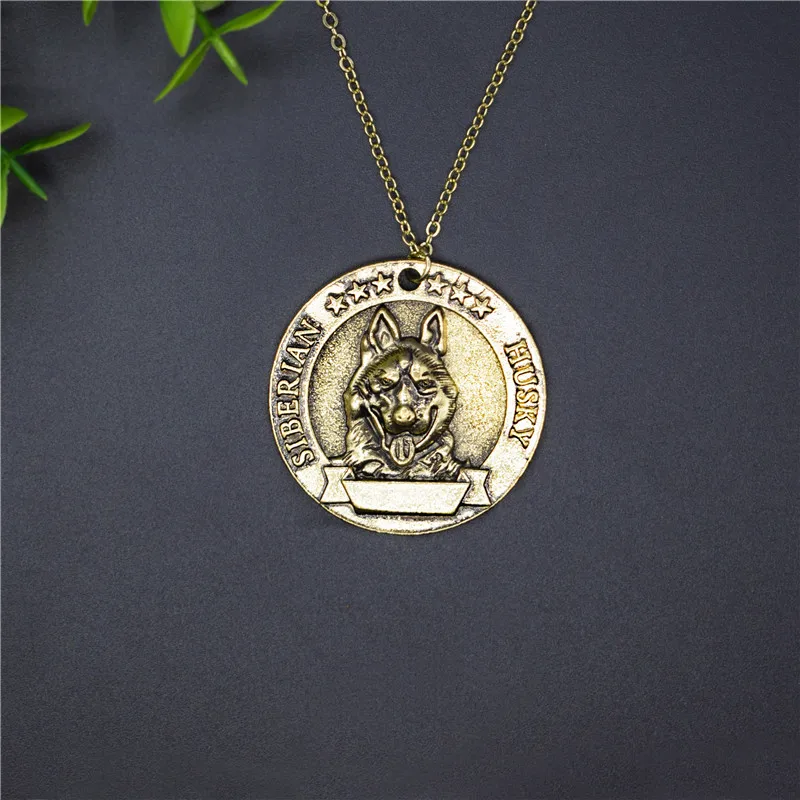 Новинка винтажное ожерелье Elfin в стиле ретро Сибирский хаски высокого качества