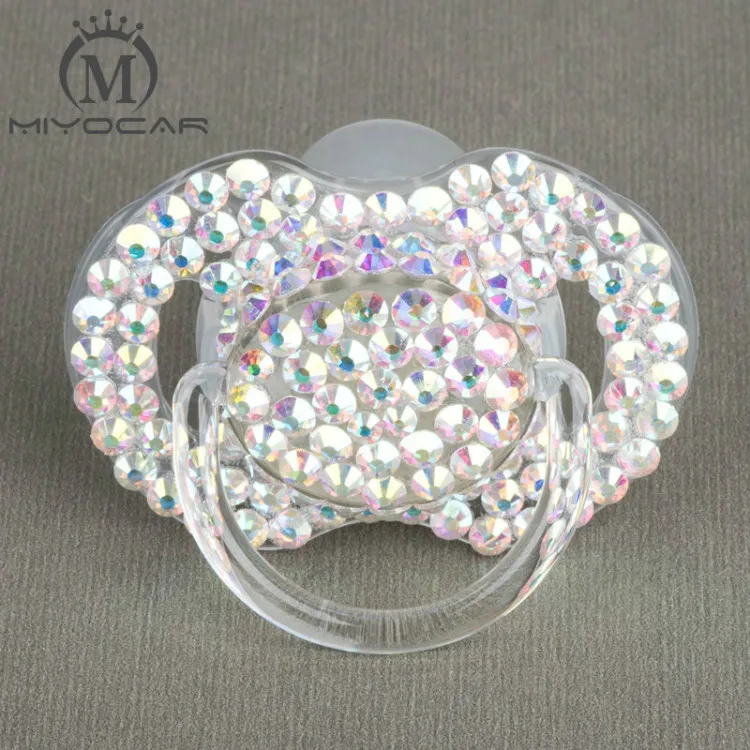 MIYOCAR bling Красочные ручной работы bling crystal rhinestone детская соска/соски/пустышки/cocka/chupeta и соски зажимы - Цвет: 6M to 18M