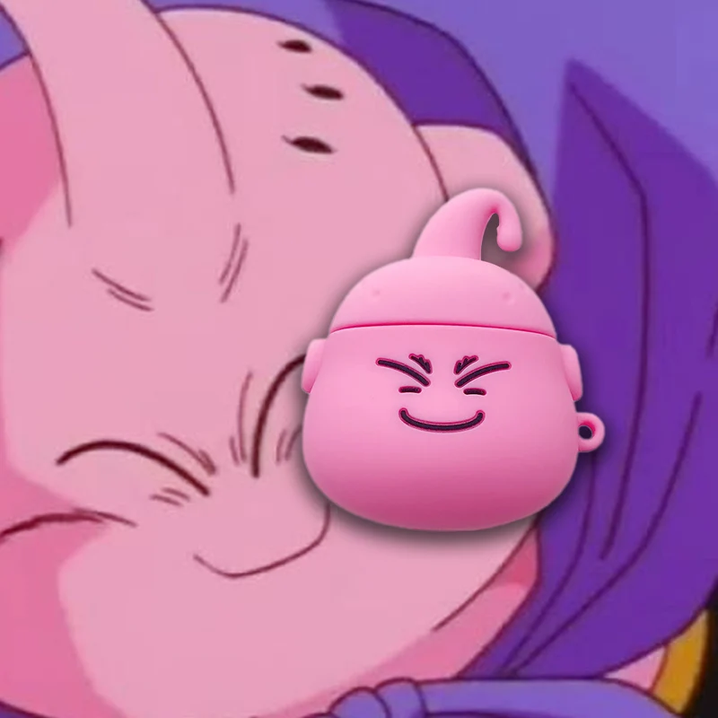 Airpods 1 2 милый японский мультфильм Dragon Ball Majin Buu наушники силиконовый чехол для Apple беспроводной Bluetooth гарнитура Чехлы Funda