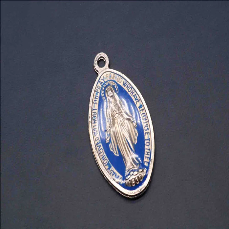 20 штук/синий католический медальон кулон подарок Девы Марии сакральное сердце