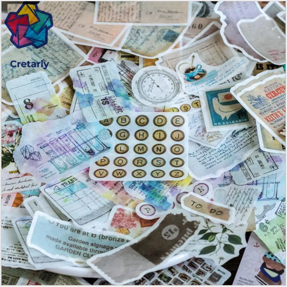 60 шт./пакет Ретро творческая наклейка Diy игрушка календарь альбомный деко дневник наклейка Скрапбукинг планировщик Липкая лента подарок