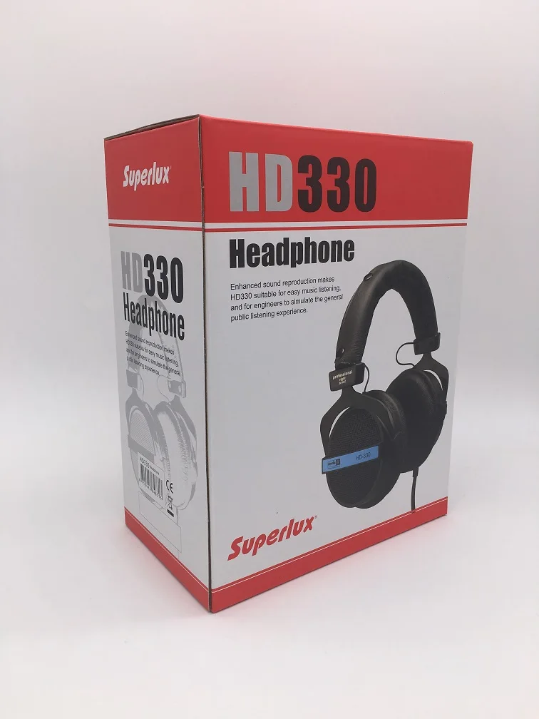 with retail package Superlux HD-330 полуоткрытые динамические аудиофиловые стерео наушники чистый звук мягкий наушник Запись Мониторинг игровая Музыкальная гарнитура - Цвет: with retail package