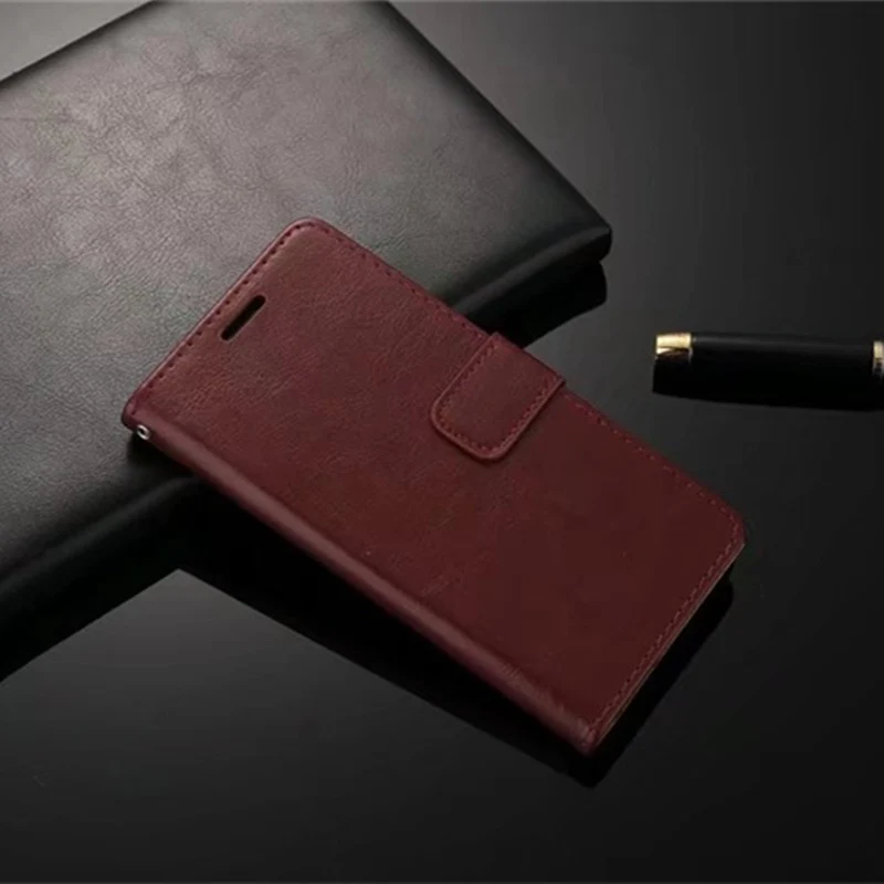 Xiaomi Redmi 6A флип кейс кожаный чехол Ретро Классический для 6 кошелек с подставкой на