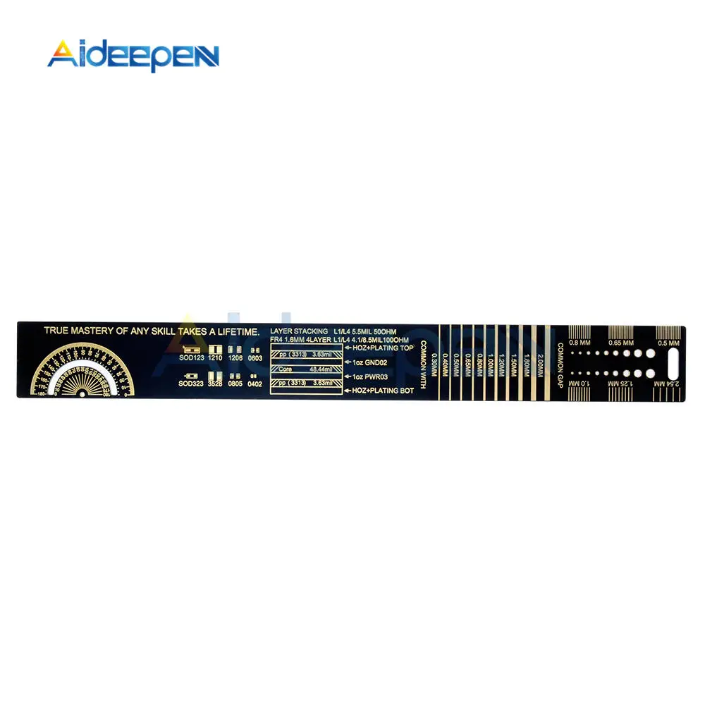 4 шт./компл. 4 каблуке 15 см, 20 см, 25 см Многофункциональный PCB линейка, измерительный инструмент резистор микросхема конденсатора IC диод поверхностного монтажа транзистор посылка