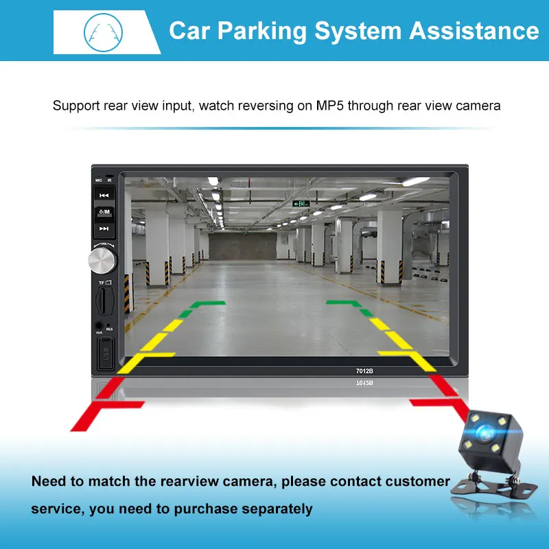 Автомобильное радио Mirrorlink Android Кассетный рекордер плеер 2DIN 7 ''сенсорный