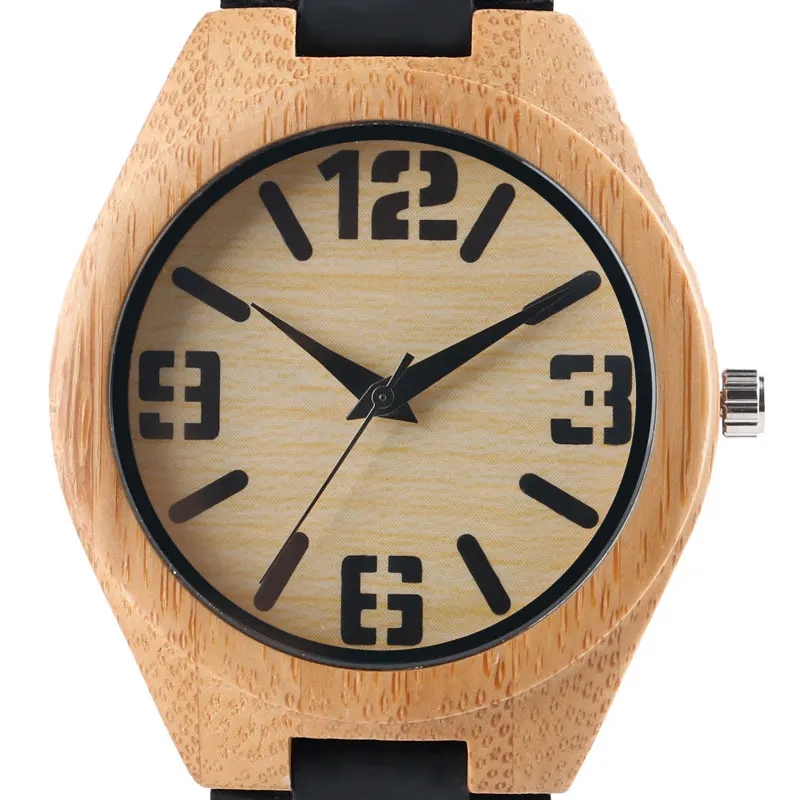 Часы наручные для мужчин и женщин модные повседневные с натуральным деревом