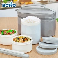 bento box set stainless steel vacuum microwave oven heating box 1 0l free shipping