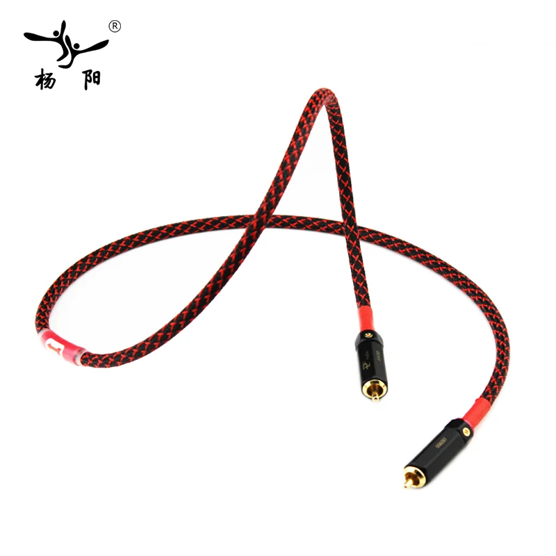 YYAUDIO Hifi Canare L 4E6S 3 5 мм к 2RCA Аудио Кабель PC усилитель для мобильного телефона