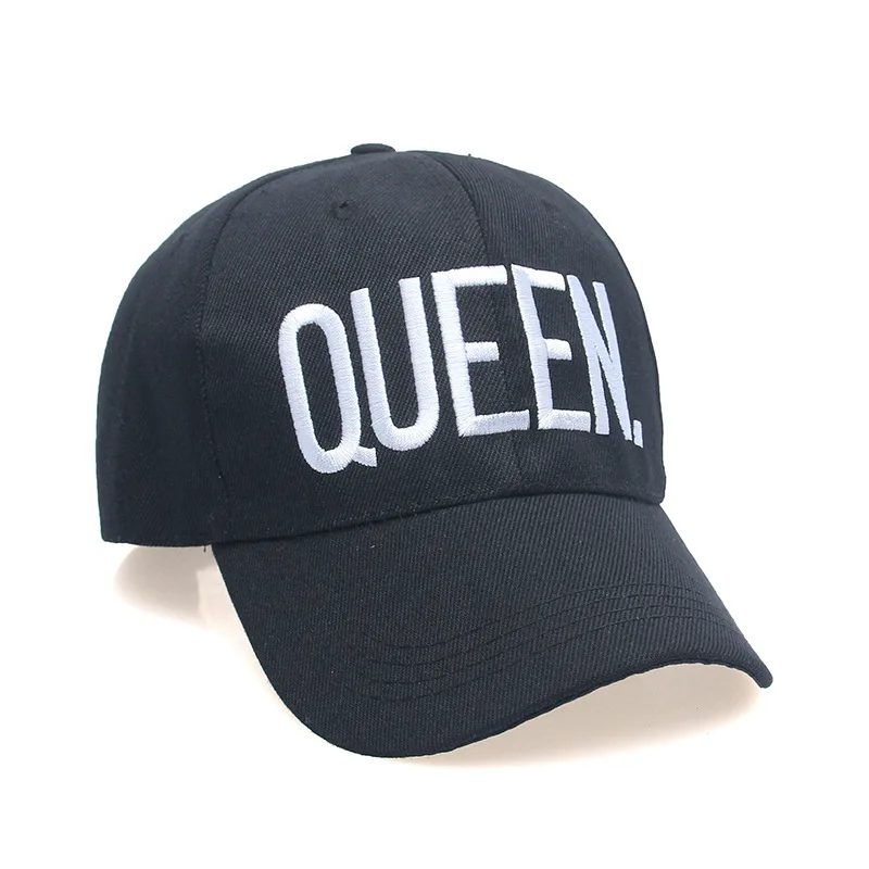 

Модные бейсболки KING QUEEN в стиле хип-хоп, с вышивкой, с надписью, для влюбленных пап, регулируемая бейсболка от солнца