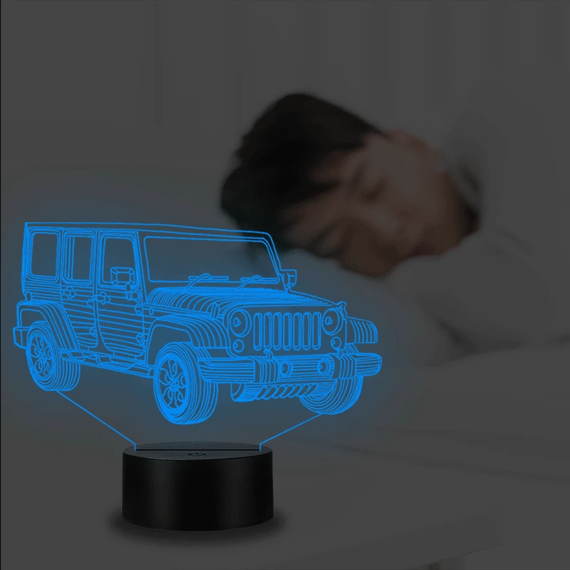 VCity 3D светодиодный ночной Светильник Крутой Джип автомобиля многоцветная