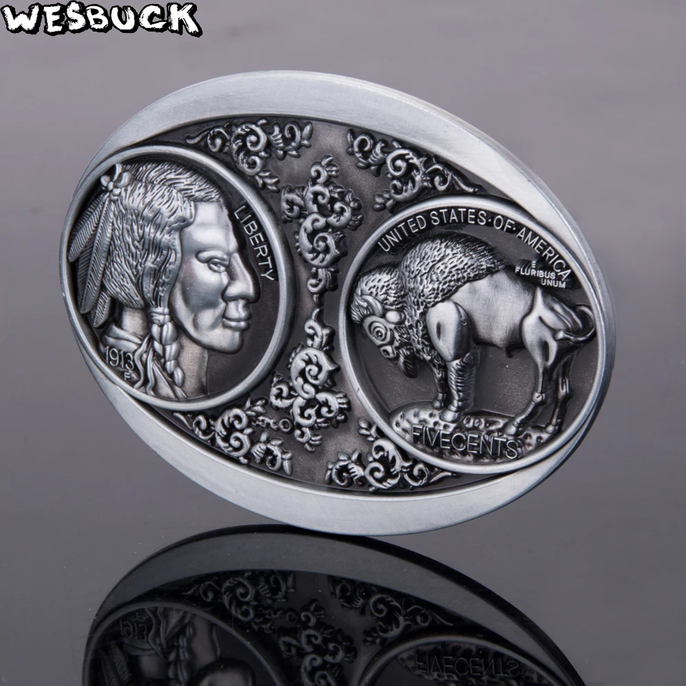 Бренд WesBuck, розничная, новинка, стильный ковбойский ремень с пряжкой для мужчин и женщин, аксессуары для джинсов
