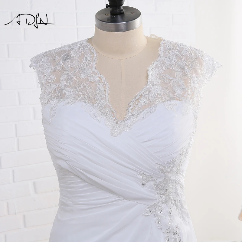 Женское шифоновое платье ADLN белое или цвета слоновой кости Элегантное свадебное