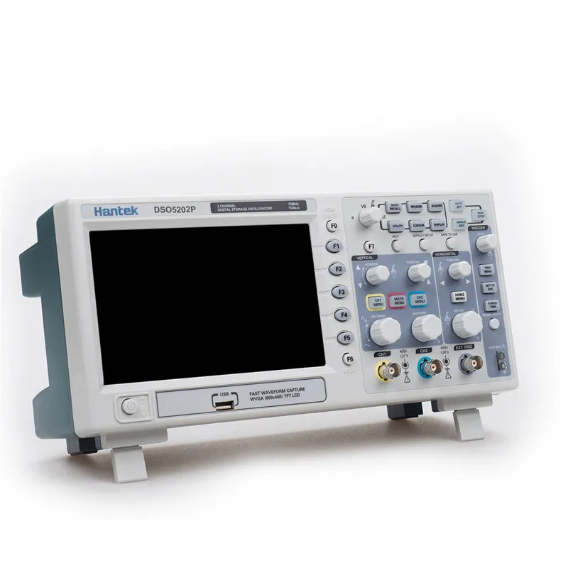 Hantek DSO5202P цифровой осциллограф 200 МГц 2 канала 1GSa/s ЖК запись Длина 40K USB