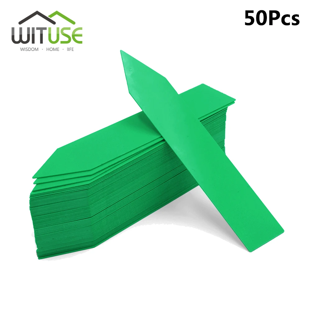 Green 50pcs 50/100/300 шт дизайн Водонепроницаемый Пластик этикетки для семян растений горшок маркер питомник рассада производство Garden Stake теги Симпатичные сад Этикетки - Цвет: Green 50pcs