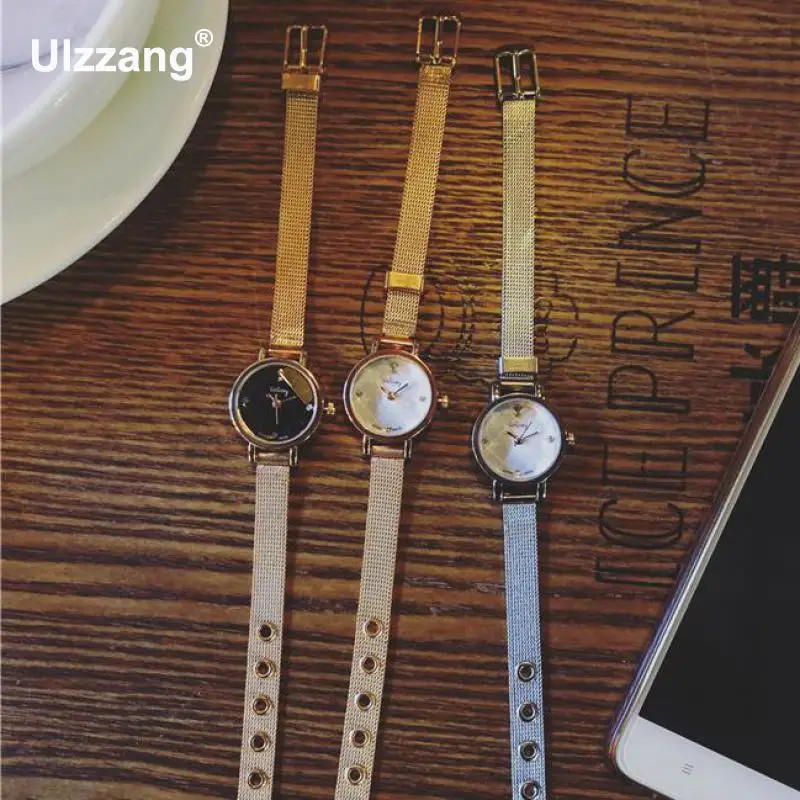 Мини-циферблат небольшой циферблат ультра тонкий розовое золото серебро сплав