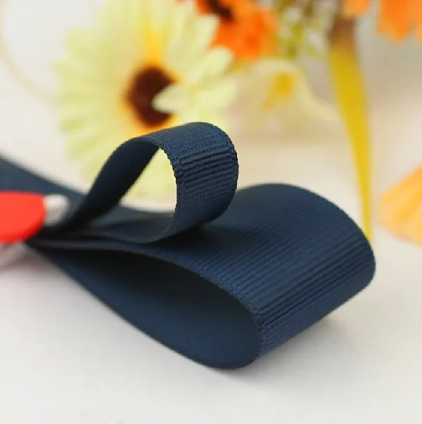 100 ярдов/партия аксессуары для волос лента темно синего цвета 1 дюйм|ribbon diy|solid