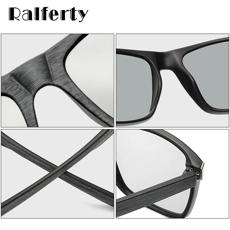 Ralferty HD поляризованный фотохромный Солнцезащитные очки Мужские водительские рыбацкие спортивные очки ретро квадратные очки-хамелеоны новые K1046-1