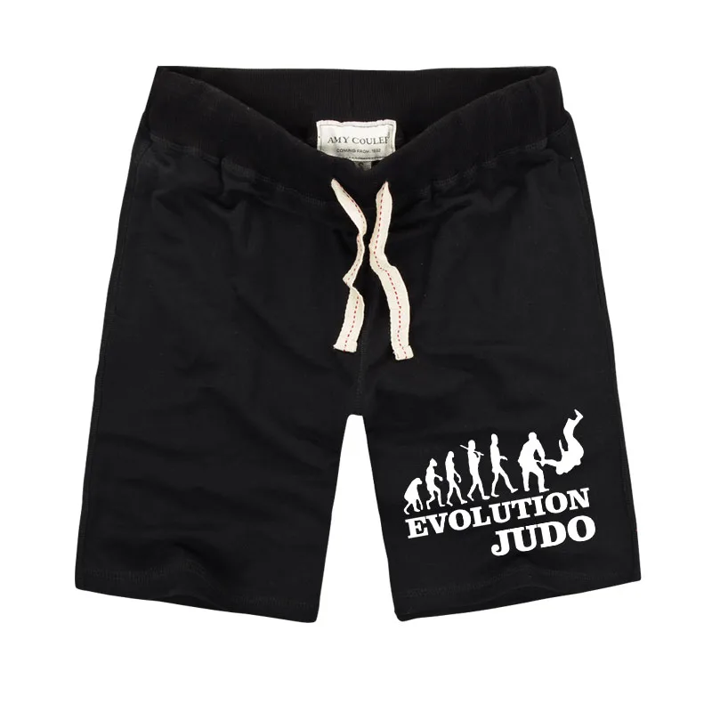 Новейшие повседневные мужские Шорты Эволюция дзюдо письмо Обезьяна Логотип