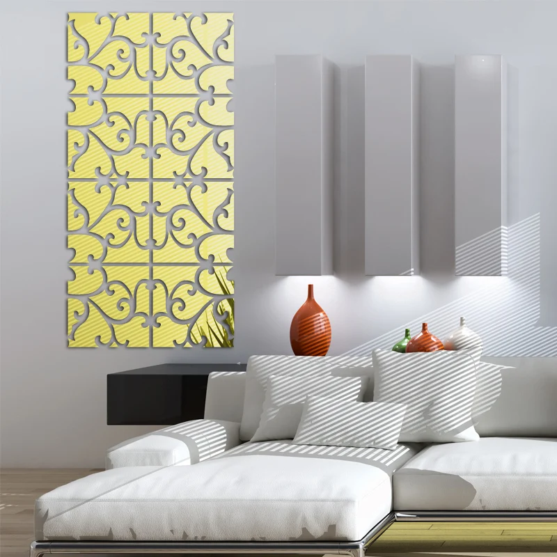 

new 3d mirror wall stickers acrylic sticker adesivo de parede home decor modern large decoration butterfly