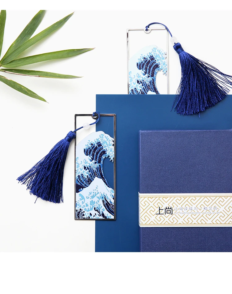 Японская Ukiyo-e The Great Wave Off Kanagawa Закладка креативная металлическая Закладка национальное сокровище 1 шт