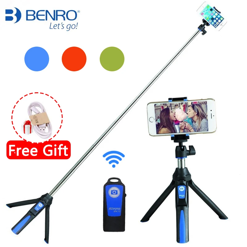 Ручной и комбинированный Штатив Benro MK10 селфи Палка с пультом Bluetooth адаптером GoPro
