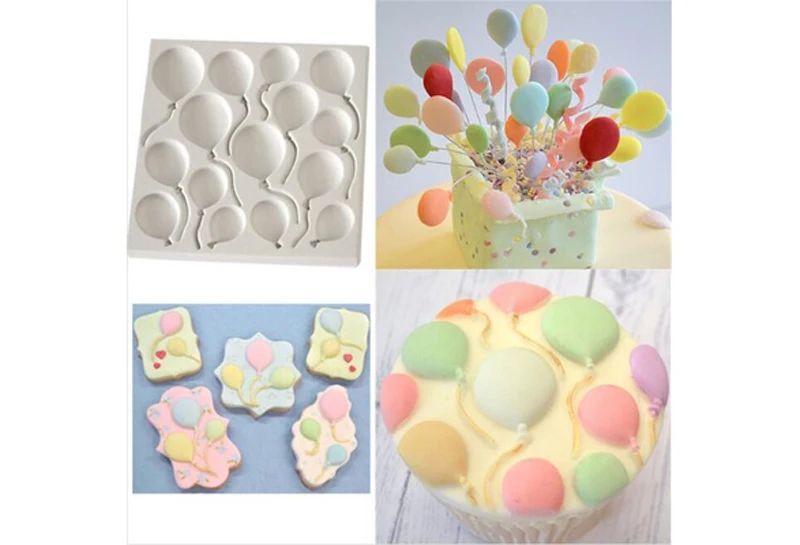 Newcomdigi DIY воздушный шар силиконовые формы для выпечки праздничный торт с фонданом