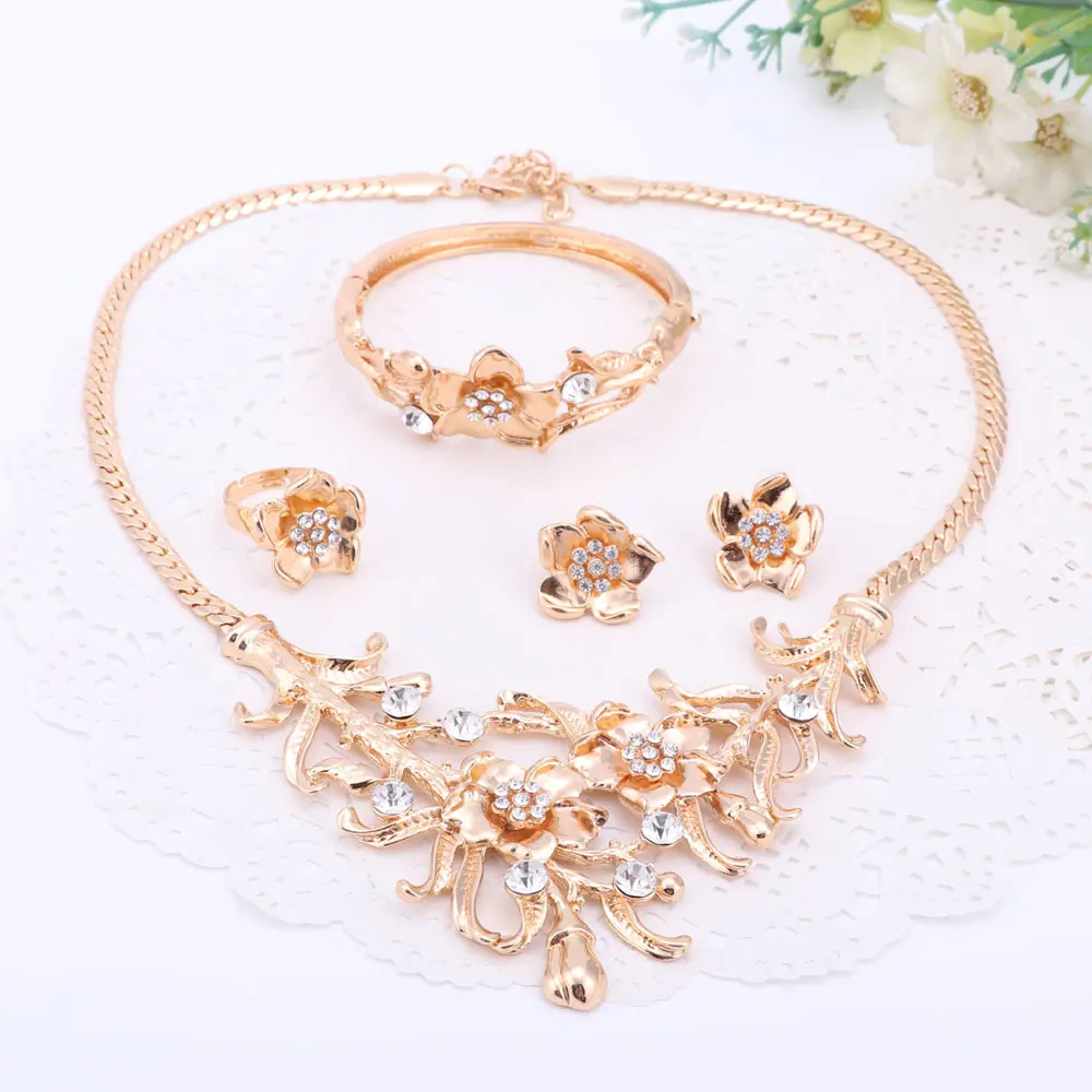 Дубай посеребренные ювелирные изделия Ювелирные наборы для женщин модное