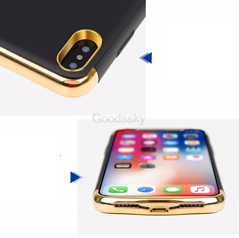 Тонкий ударопрочный чехол-аккумулятор для iPhone X 6 6 S 7 8 Plus, перезаряжаемый внешний резервный блок питания, зарядное устройство для телефона, чехол