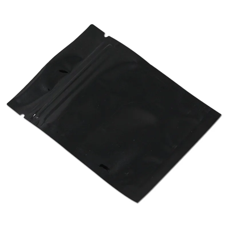 Black 100 шт./лот, 7,5x10 см, различные цвета, застежка-молния, Самоуплотняющаяся алюминиевая фольга, Упаковочная Сумка, майларовая, для хранения продуктов питания, многоразовая, праздничная сумка - Цвет: Black