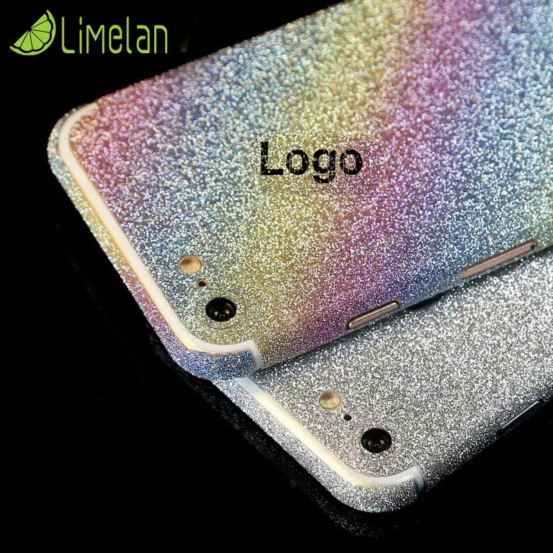 Fashion Luxury Glitter Shiny Full Phone Skin Sticker for iphone 5 5S SE 6 6s Plus 7 7Plus Matte Sparkling Films protector Case |