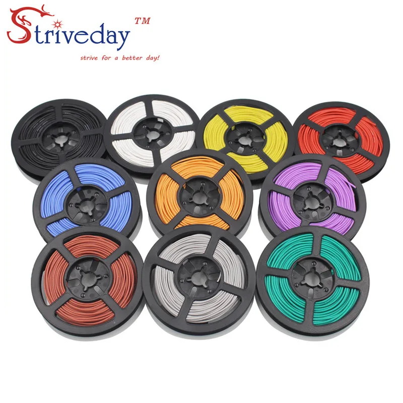 10 м 26 AWG гибкий силиконовый провод RC кабель 30/0 футов 26AWG 1,5. 08TS внешний диаметр мм Электрический провод кабель для DIY промышленности