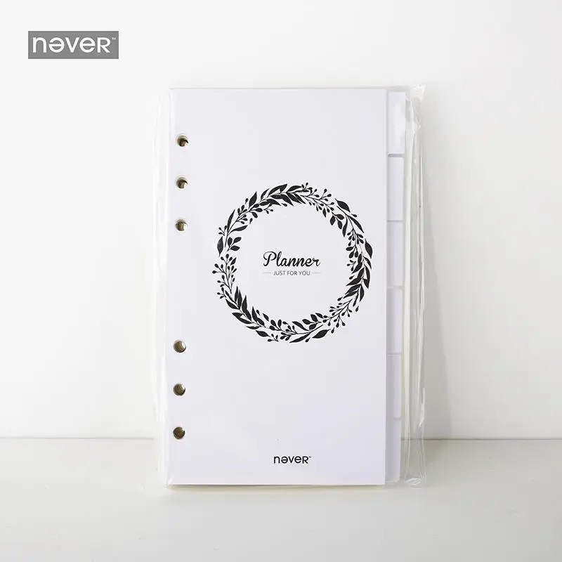Nover Spiral notebook A6 наполнитель бумаги Дневник Книга внутреннее ядро для Filofax внутренние страницы для спирального планировщика офисные и школьные принадлежности - Цвет: Inner Core