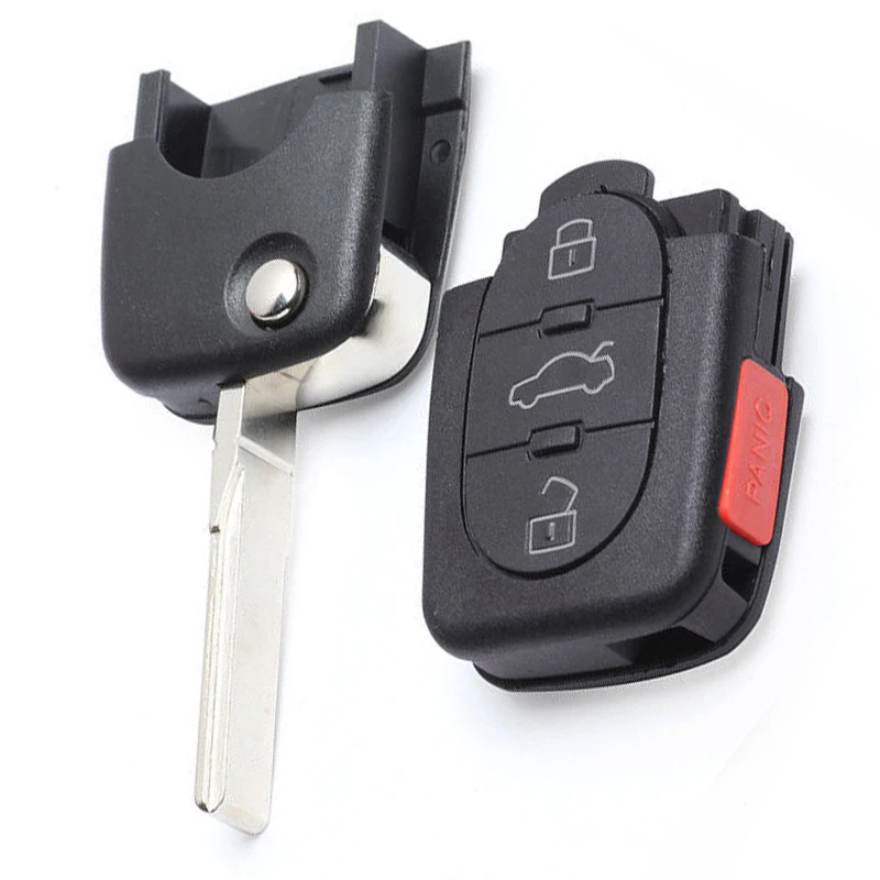 KEYECU 315 МГц ID48 P/N: 4D0 837 231 E/ M/ P Flip 4 Btn дистанционный ключ брелок для Audi A2 A4 A6 A8 S8 TT