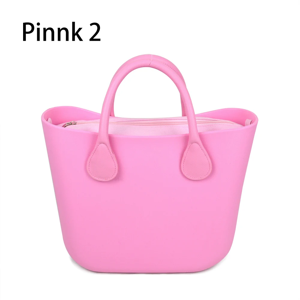 Pink Huntfun модная женская мини-сумка EVA с водонепроницаемой вставкой внутренний карман короткие кожаные ручки стиль obag O женская сумка - Цвет: Pink