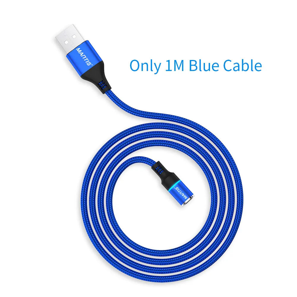 CableBlue MANTIS 3A Магнитный зарядный Micro Usb кабель для samsung S7 провод для быстрой зарядки Магнитный кабель huawei Xiaomi Redmi 4X Note 4 5 - Цвет: CableBlue
