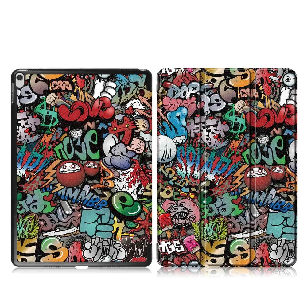 6-в-1 для iPad Air 3 /Pro 10,5 inch-печатные Смарт чехол+ Bluetooth клавиатура+ сумка+ ручка-стилус+ пленка для экрана+ влажные салфетки