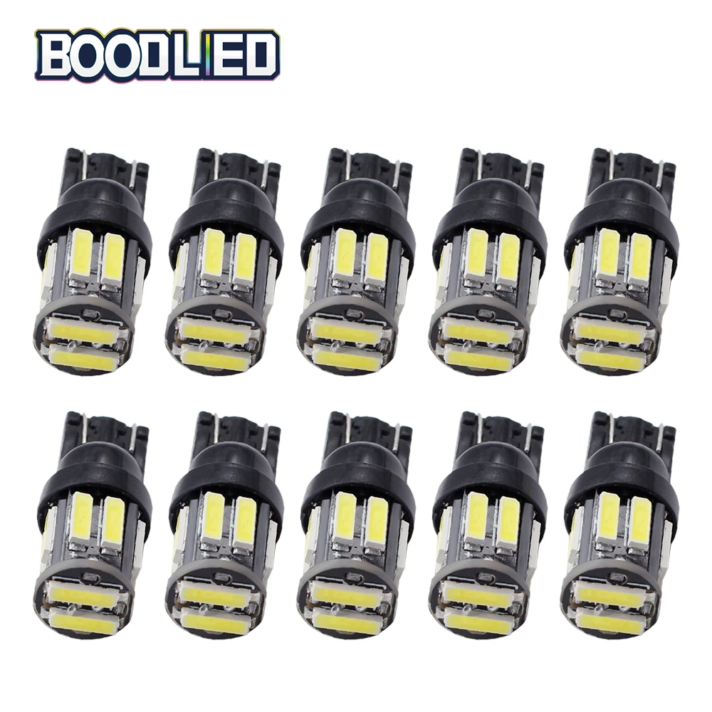 Автомобильный свет T10 W5W светодиодный лампы 7020 10 SMD Светодиодные Автомобильные