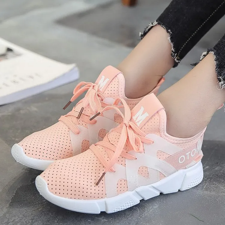 2019 летняя новая спортивная обувь женская дышащая сетчатая Вулканизированная