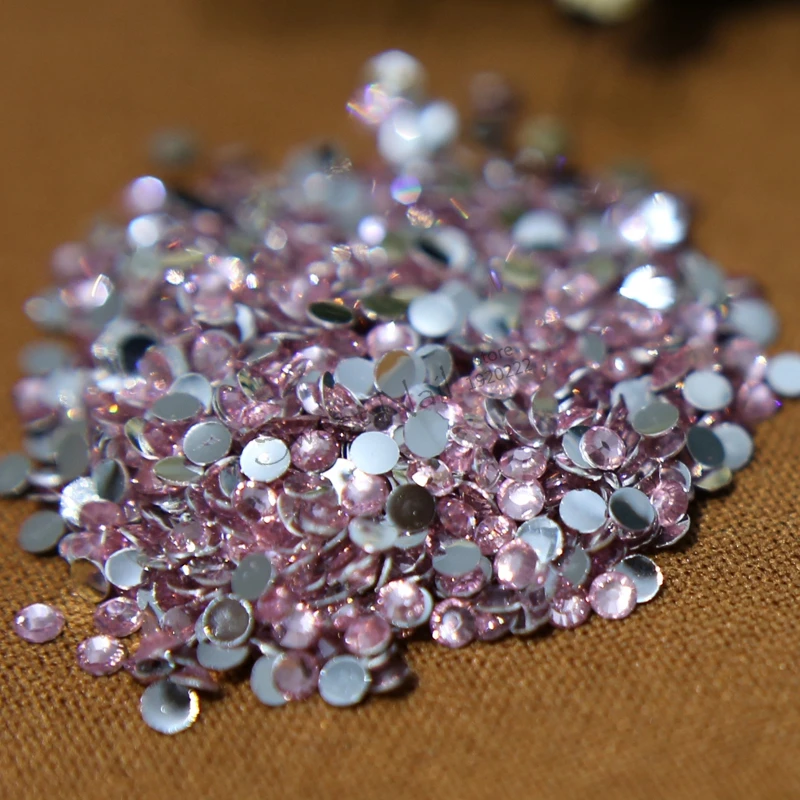5000 шт. SS6 светильник-розовый 14 граней полимерные круглые стразы сверкающие s