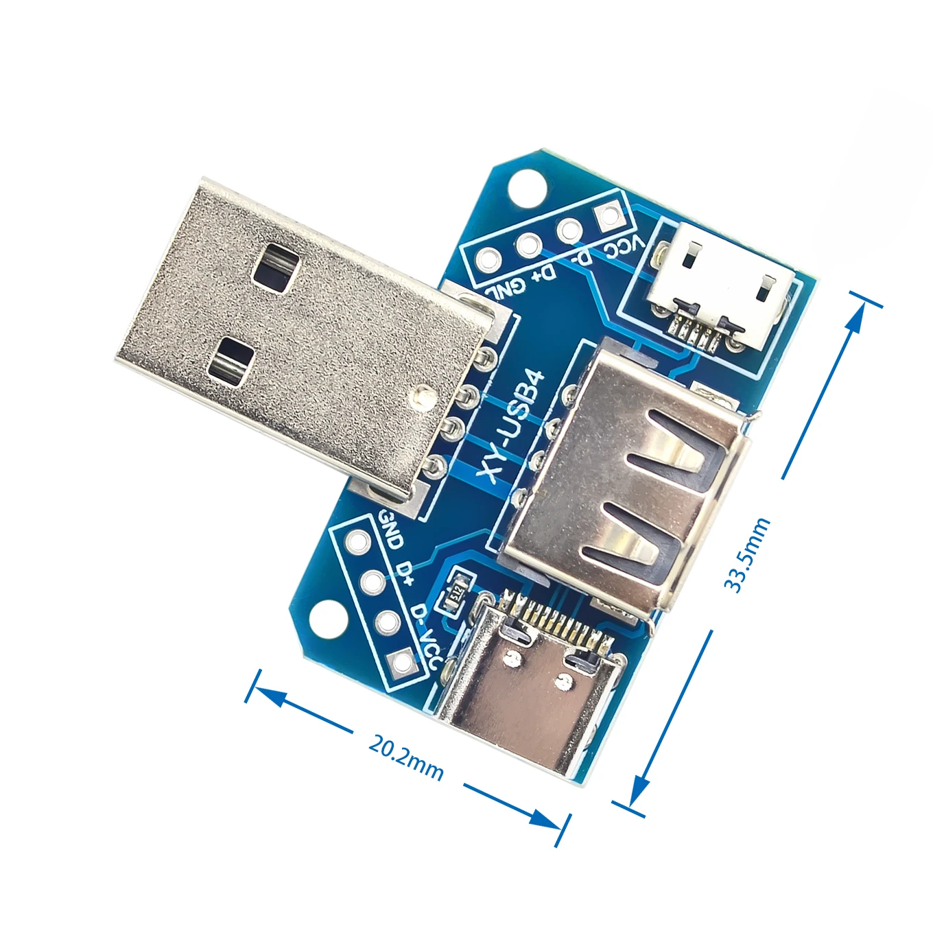 USB коммутатор Мужской Разъем к Тип c гнездовой разъём микро usb 2 54 4P передачи